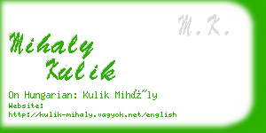 mihaly kulik business card